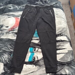 Carbon Black Jogger Sweatpants with Elastic Cuffs
